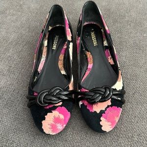 Missoni velvet floral print ballet flat